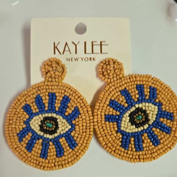 Kay Lee New York Jewelry - Kay Lee Beaded Eye Earrings